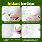 Plant Pots 4/5/5.5/6/6.5/7 Inch Self Watering Pots, 6 Pack Plastic Planters - Image 3