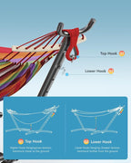 Double Hammock with Heavy-Duty Steel Stand, Easy Assembly, 600lbs Weight - Image 5