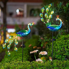 DREAMSOUL Peacock Solar Lights Outdoor 2 Pack, Waterproof Outdoor Solar Lights - Image 9
