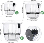 Self Watering Pots, 3 Pack 6.5/5/4 Inch Clear Plant Pot Self Watering Planter - Image 2