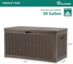 YITAHOME 90 Gallon Large Deck Box - Image 7