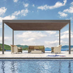 Eden's Decor Straight Flat-Edged Sun Shade Sail Rectangular 6' x 15' Brown - Image 7