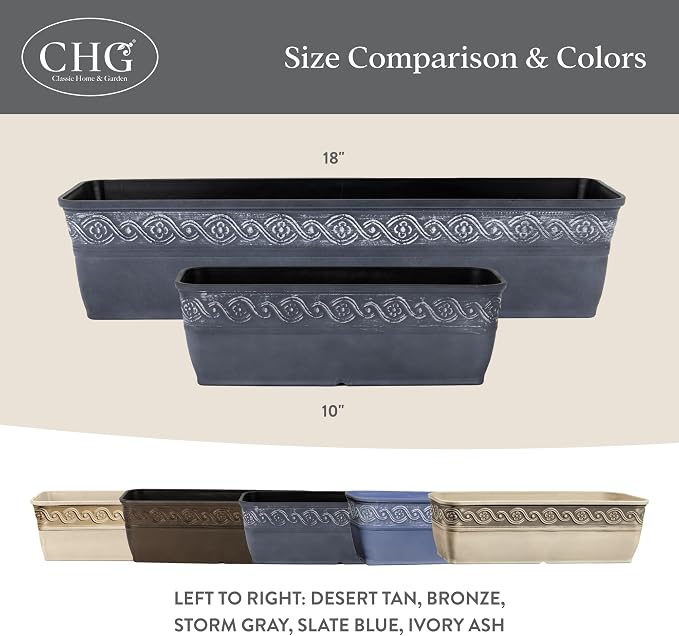 Classic Home and Garden Corinthian Trough Planter - Image 6
