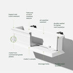 Veradek Brixton Series Plastic Railing Planter - Image 3