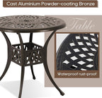 Patio Dining Table, Cast Aluminum Patio Table - Image 4