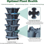 Strawberry Planters, 7 Tiered Vertical Stackable Planter, Herb Stacking Tower - Image 2