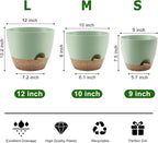 Plant Pots 12/10/9 Inch Self Watering Pots, Plastic Flower Pots, Nursery - Image 3