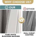 H.VERSAILTEX Linen Blackout Curtains 72 Inches Long 100% Blackout Thermal - Image 3