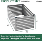 Vengarus 4x2x2FT Galvanized Raised Garden Bed Kit, Outdoor Metal Planter Box - Image 2