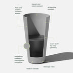 Veradek Demi Series Tall Planter - Image 2