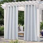 NICETOWN White Outdoor Curtain for Patio, Waterproof Fabric for Bathroom by NICETOWN