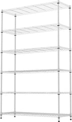 6 Tiers Storage Shelves Load 2100LBS, Metal Shelving Wire Metal Shelving Unit - Image 7