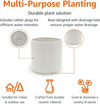 Amazon Basics Fluted Ceramic Round Planter - Image 2