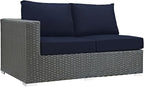 Modway EEI-1858-CHC-NAV Sojourn Wicker Rattan Outdoor Patio Coffee Table - Image 3