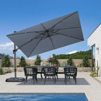 PURPLE LEAF 11' X 8' Left-right Tilting Patio Umbrella Outdoor Cantilever - Image 2