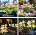 Solar Garden Lights 4 Pack LEDs Solar Lilies Flower Lights, Yard Patio Pathway - Image 4