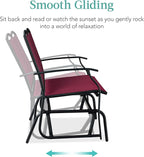 Best Choice Products 2-Person Outdoor Patio Swing Glider Steel Bench Loveseat - Image 4