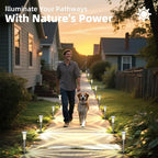 DERAYSION Solar Lights Outdoor, 8 Pack Solar Pathway Lights Waterproof Garden - Image 7