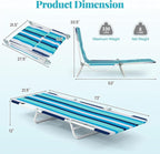 GYMAX Tanning Chair, 330lbs Capacity & Shoulder Strap, Portable Layout - Image 3