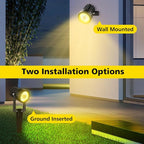 T-SUN Solar Spotlights 2W Outdoor LED Landscape Spot Light, 2-in-1 Waterproof - Image 6