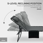 Outsunny Folding Chaise Lounge - Image 6