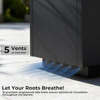 Worth 28" Galvanized Steel Planter Box, Outdoor Rectangular Tall Metal Planter - Image 5