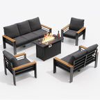 Aoxun Aluminum Outdoor Patio Furniture Set, 8-piece Outdoor Sectional - Image 8