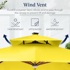 Best Choice Products 10ft Square Cantilever Patio Umbrella w/Base Included - Image 7