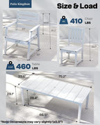 9-Piece White Outdoor Dining Set - Image 6