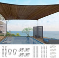 Quictent 20x16ft 185G HDPE Rectangle Sun Shade Sail Canopy 98% UV Block Outdoor by QUICTENT