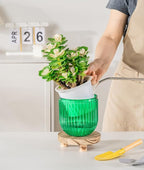 Melphoe Self Watering Pots for Indoor Plants Planter, 5.3 Inch 2 Pack Planters - Image 4