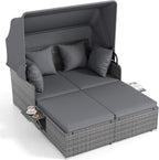 ORALNER Outdoor Daybed, 2-Person Wicker Patio Sofa - Image 7