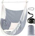 Chihee Hammock Chair 4.9ft x 3.9ft Max 500 Lbs Widen Hanging Swing 2 Cushions by Chihee