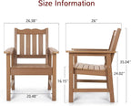 Stoog HIPS Outdoor Patio Dining Set, 4-Piece All-Weather Garden Bench, Chairs - Image 4