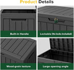 EasyUp 45 Gallon Outdoor Storage Box Waterproof, UV Resistant Deck Box Outdoor - Image 4