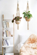 Mkono 2 Pack Macrame Plant Hangers Indoor Hanging Planter Basket Decorative - Image 9