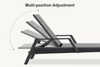 PURPLE LEAF Outdoor Chaise Lounge 2 Pieces Patio Recliner Sunbathing Tanning - Image 8