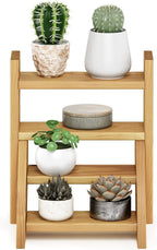 Furinno TIOMAN Plant Stand Indoor Outdoor, Tabletop Mini Ladder Planter Stand - Image 4
