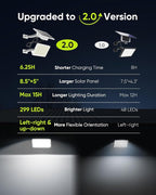 JACKYLED Solar Dusk to Dawn Light Outdoor 1000 Lumens 299 LED Solar Security - Image 2