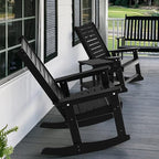 GREENVINES Outdoor Rocking Chairs | Set of 4 | Porch Rocker | HDPE Plastic | - Image 5