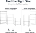 Amazon Basics 5-Shelf Adjustable, Heavy Duty Storage Shelving Unit on 4" Wheel - Image 5