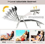 Giantex Chaise Lounge Chair for Outside, Pool Folding Reclining Beach Chair - Image 6