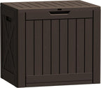 Flamaker Resin Deck Box 40 Gallon Waterproof Outdoor Indoor Storage Box by Flamaker
