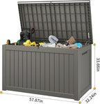 Outdoor Storage Box, Resin Deck Boxes Indoor and outdoor, Waterproof Storage - Image 2
