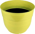 Garden Elements Indoor/Outdoor Glazed Brushed Happy Plastic Planter, Bright - Image 4