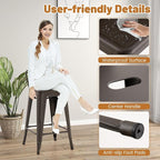 COSTWAY Metal Bar Stools Set of 4, - Image 4