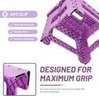 Delxo 9 inch Folding Step Stool, Non-Slip Foldable Small Stools Up to 300 LBS - Image 3