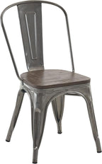 Nazhura Metal Dining Chair Farmhouse Tolix Style - Image 4