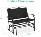 Best Choice Products 2-Person Outdoor Patio Swing Glider Steel Bench Loveseat - Image 3