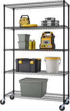 TRINITY 5-Tier Outdoor Wire Shelving Rack, 48in. x 18in. x 72in., Model# - Image 4